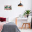 Dessus de palmier sur giclée rose encadrée, design par LSR Design Studio-375372445-375372443