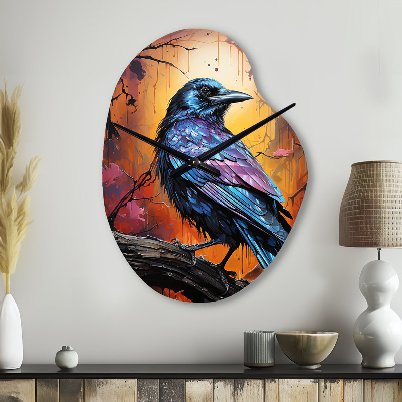 Horloge murale asymétrique en métal Leahey, Petit