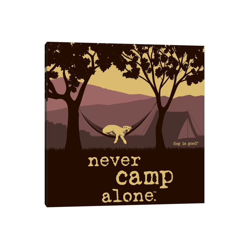 Never Camp Alone II by Dog is Good and Cat is Good - Wrapped Canvas Art Prints, 45.72cm H x 45.72cm W