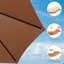 Ariyah 460cm X 270cm Rectangular Beach Parasol