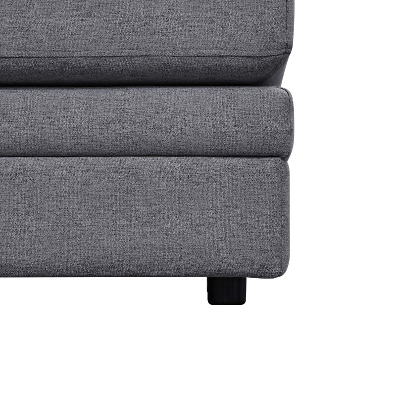 Thistlebrook Sectional, Light Gray Polyester Blend
