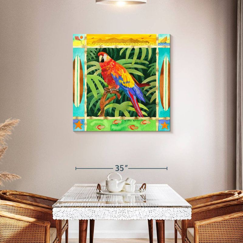 Brampt Surf Parrot, 36" H x 36" W