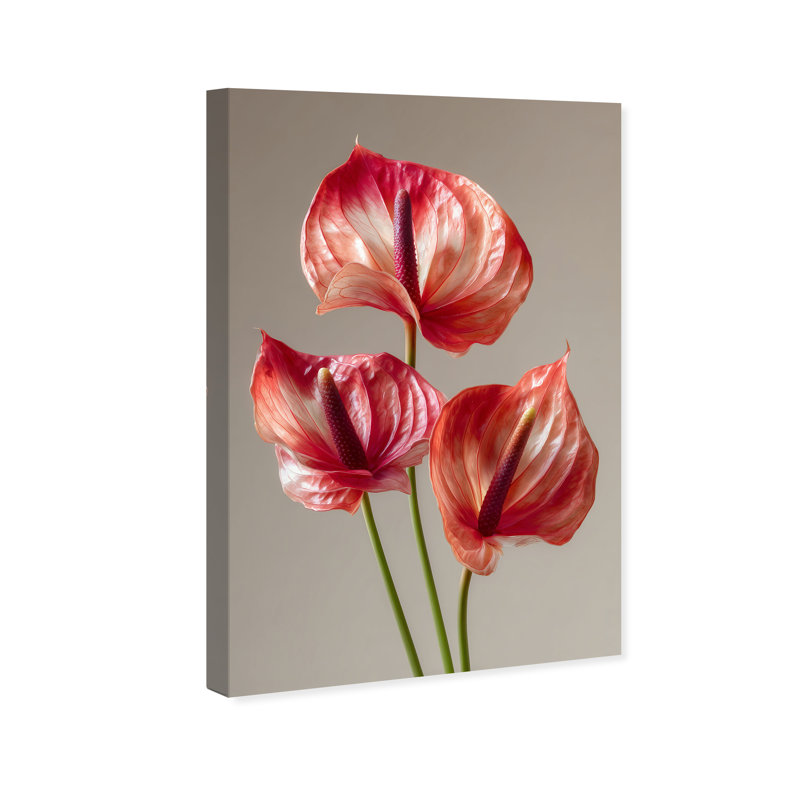 Crimson Silk Veins II Print by Oliver Gal, 30"H x 45"W, Gallery Wrapped