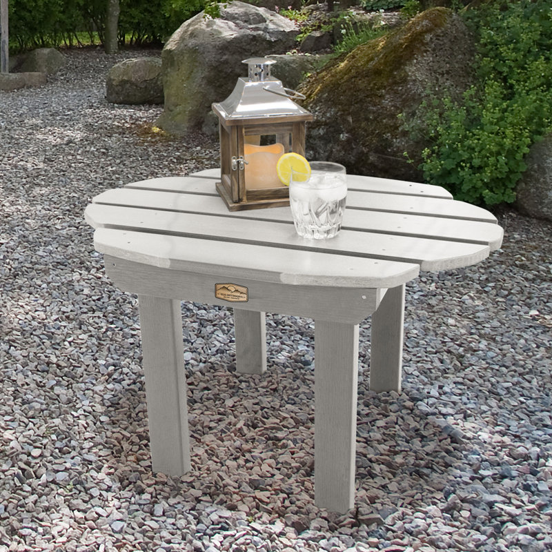 Table d’appoint en plastique Wyona, Gris havre