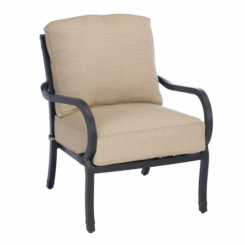 Somerset Patio Chair with Cushions, Arbor Chambray, Welt