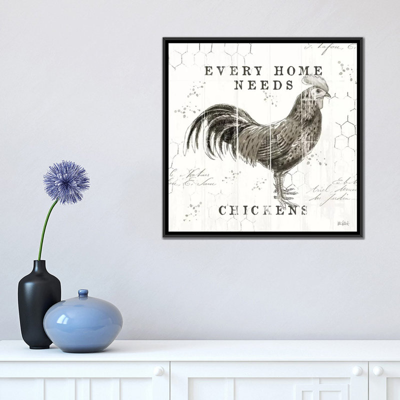 «Farmhouse Fresh II», impression sur toile, H 18 po x l 18 po x P 1,5 po, Toile encadrée noire, Pas de tapis