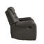 Fauteuil inclinable manuel 1 place avec accoudoirs confortables et dossier simple pour le salon, noir