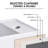 DORNBERG 10'' White Ceramic Rectangular Bathroom Sink