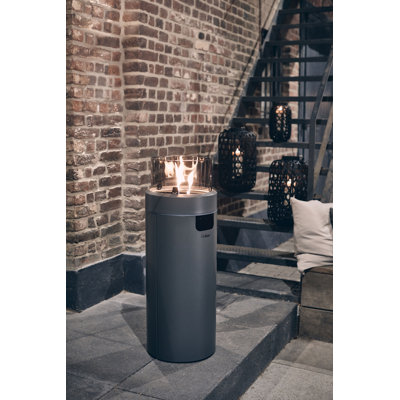 Armentha Round Steel Propane Smokeless Fire Column