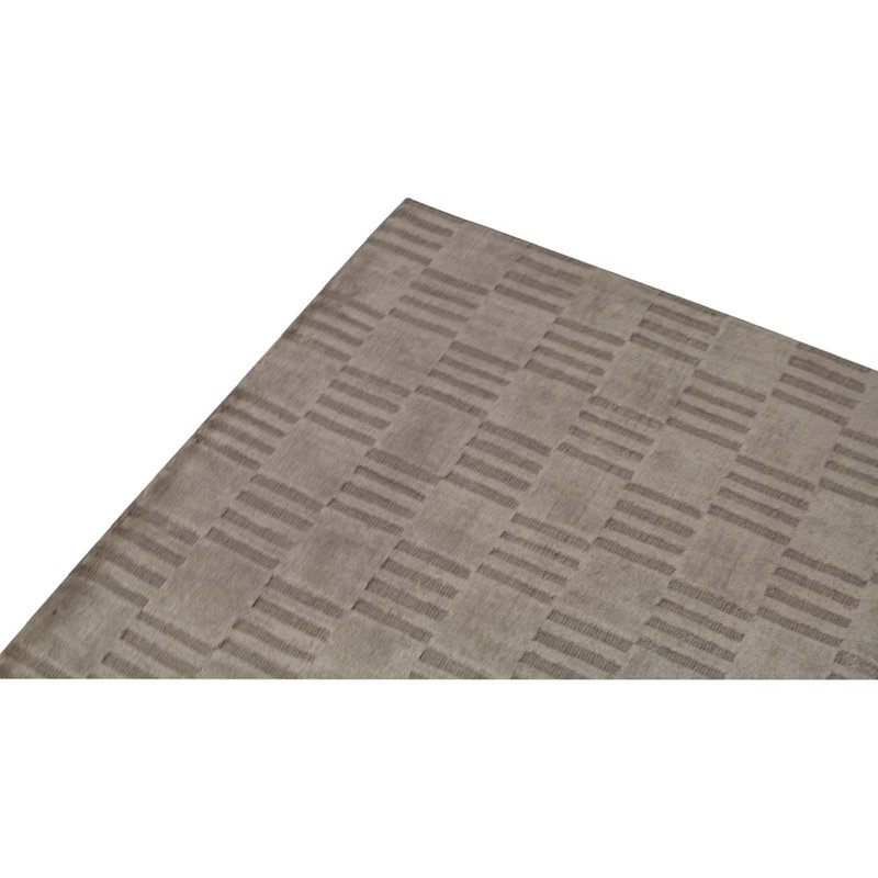 Handmade Cotton and Wool Geometric Area Rug