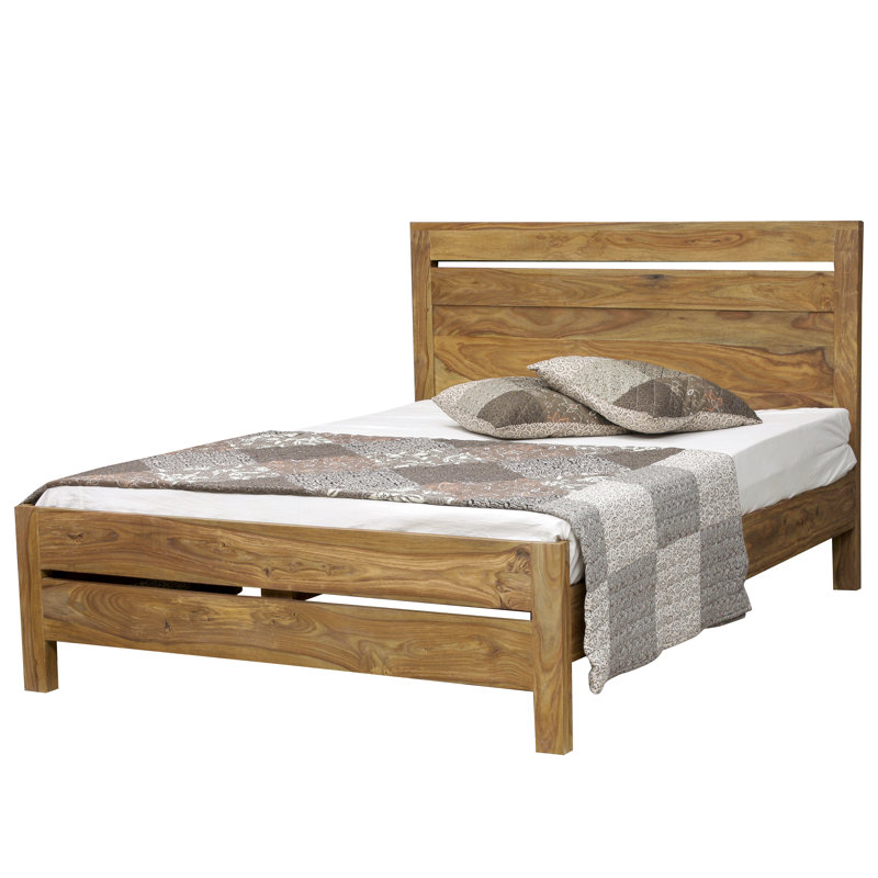 Kanwal Solid Wood Platform Bed, Queen