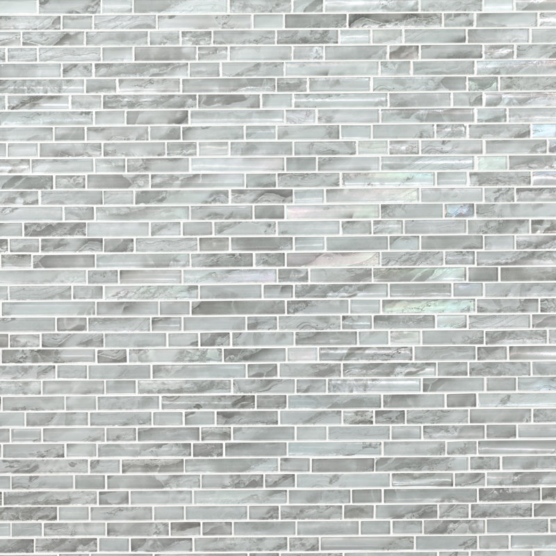 Carreau de mosaïque murale en verre lustré 12 po x 12 po Palette Fog