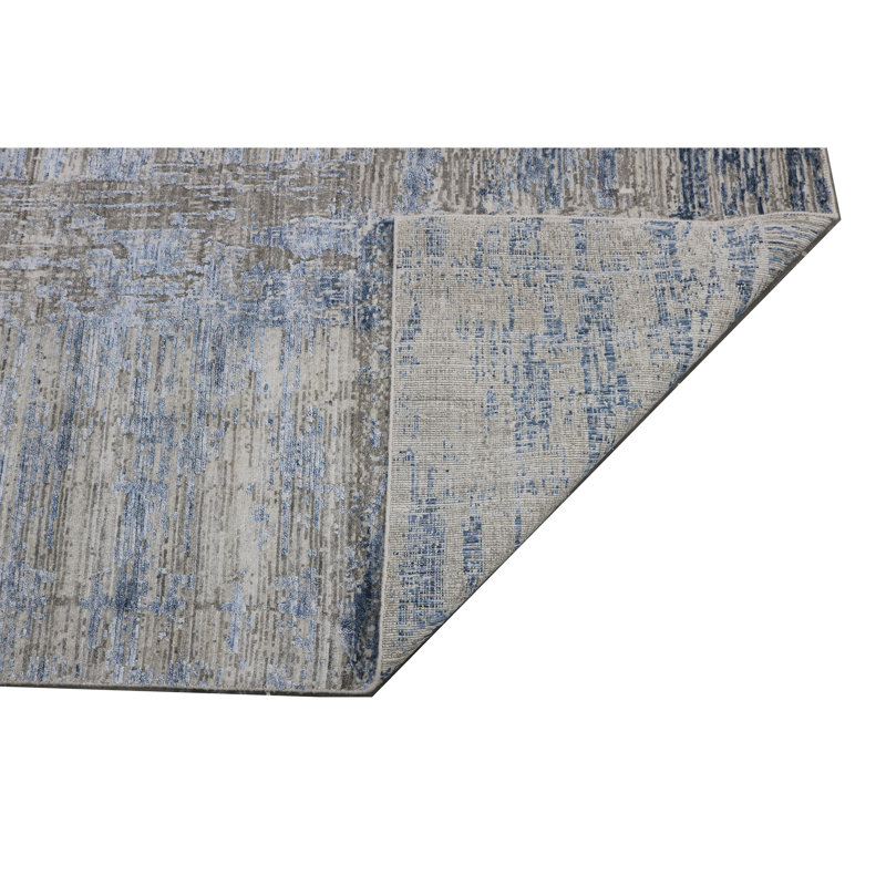 Camouflage Area Rug in Blue, Rectangle 8' x 10'