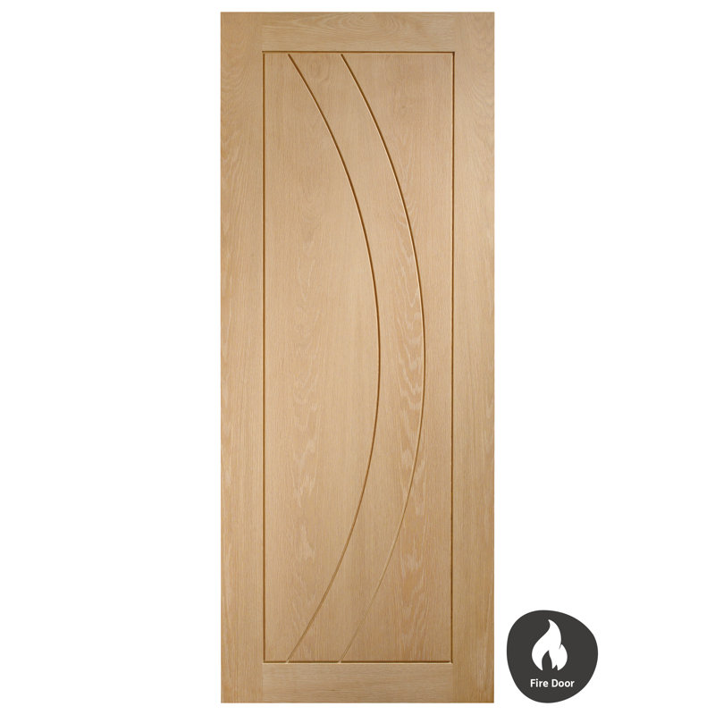 Internal Oak Salerno Fire Door, 1981mm H x 838mm W x 44mm D