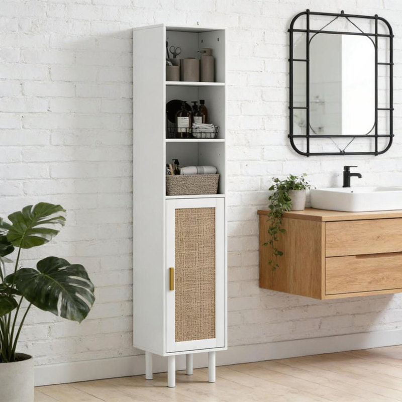 Armoire de salle de bain mince, White