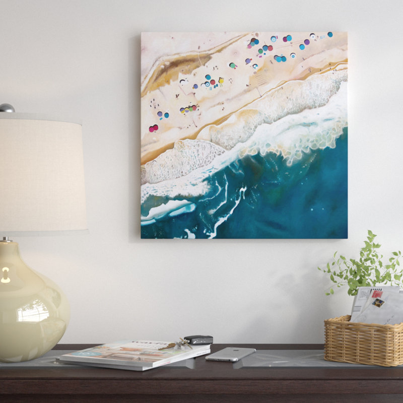 «Long Island Beach» par Antony Squizzato, reproduction sur toile tendue sur châssis, H 18 po x l 18 po x P 1,5 po