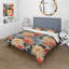 Ensemble de housse de couette Multicolor Contemporary Fusion Floral Pattern - Floral-852069004