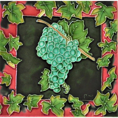 6'' x 6'' Glossy Hand Painted Ceramic / Porcelain Decorative Accent Tile