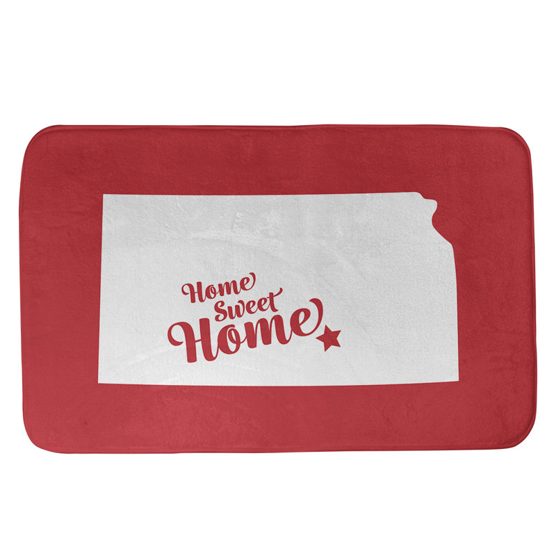 Tapis pour salle de bain wichita doux, l 21 po x L 34 po, Rouge