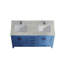 Meuble-lavabo 59 po avec lavabo à double cuve 59 po et lavabo, meuble-lavabo avec 4 portes et 6 tiroirs en bleu-1176630448