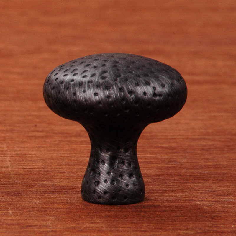 CK Series 1 1/4" Diameter Mushroom Knob, Distressed Nickel
