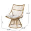 Fausse assise et table d'appoint - Structure en fer, fabrication de chaise à finition brune, coussinée