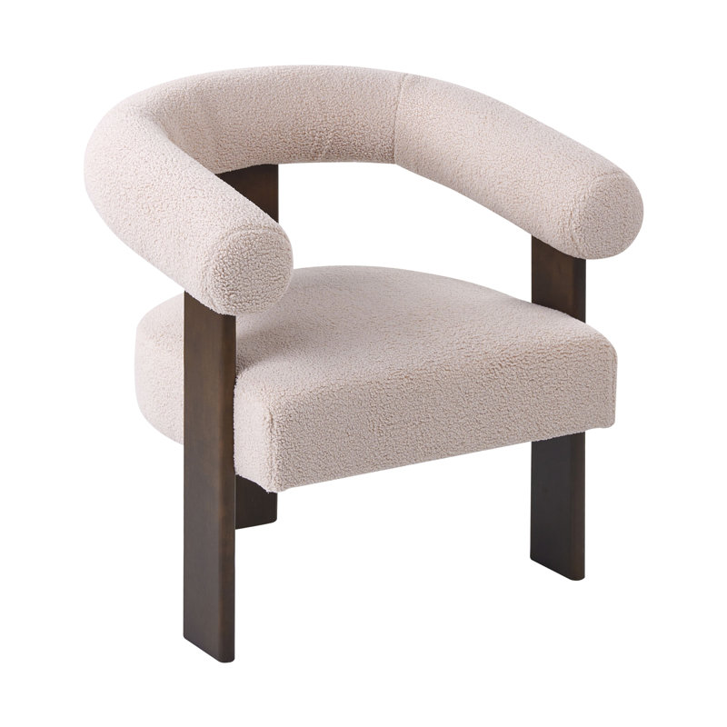 Upholstered Boucle Armchair