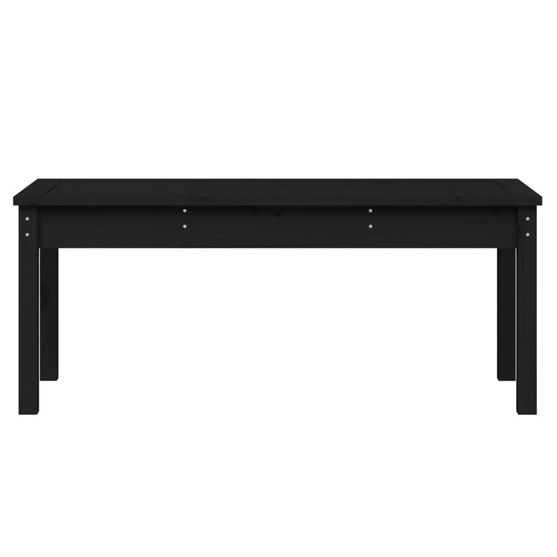 Laportia Wooden Picnic Bench, Black, 45cm H x 109cm W x 44cm D