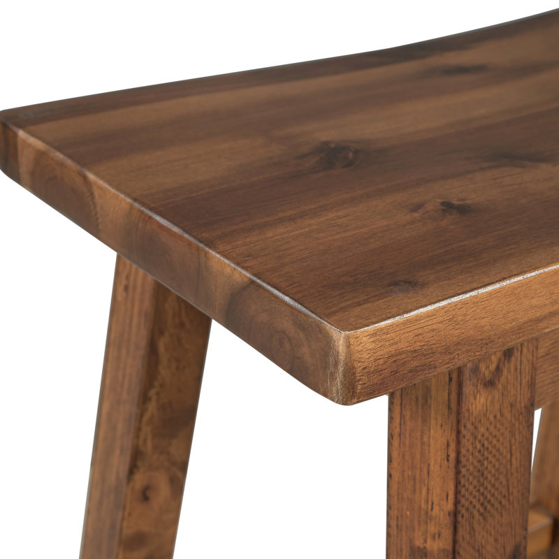 Table de salle à manger rustique et îlot de cuisine, bois massif, 2 places, tablettes ouvertes, noyer + bois blanc crème avec plateau de table 45 po x 27 po, couleur