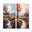 «Countryside Mystic River Dreams» - ensemble de 2 reproductions d'art en métal-598583770