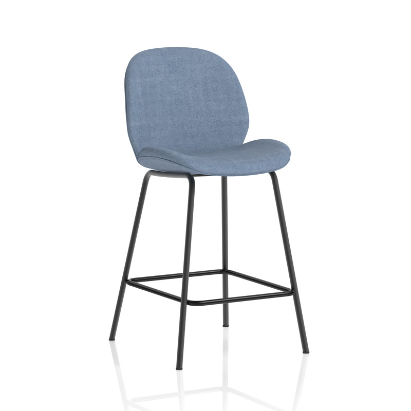 Upholstered Counter Stool, Blue