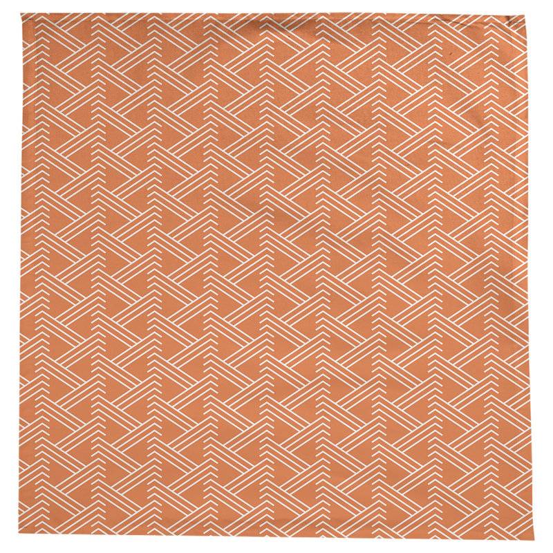 Nappe zig zag classique, Orange/Blanc