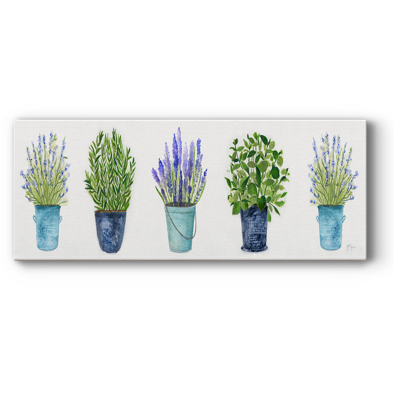" Herbs In A Row ", 8" H x 20" W x 1.5" D