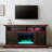 Cambridge Summit 62-In. Farmhouse Fireplace TV Stand with Crystal Rocks Display-56685394