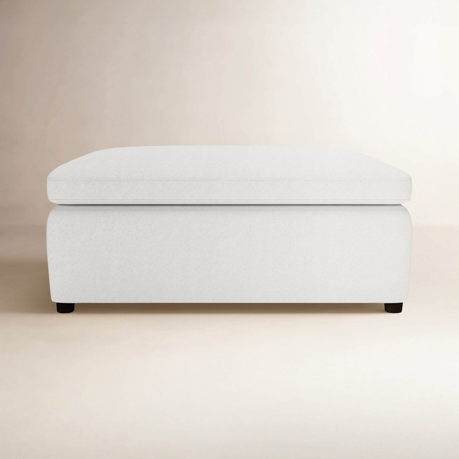 Essex 41" Oversized Upholstered Ottoman , Macarena Beige Basketweave