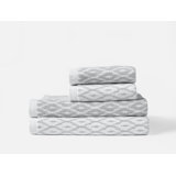 Stinson Organic Minimalist Bath Set/4 BT, HT Alpine White/Pacific Blue