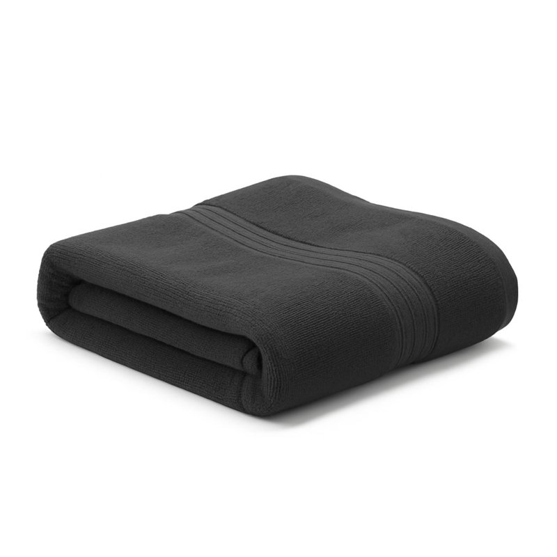 6-Piece Bamboo Cotton Bath Towel Set – 65% Cotton / 35% Viscose from Bamboo, 680 GSM, Anti-Microbial & Sustainable - Dark Grey