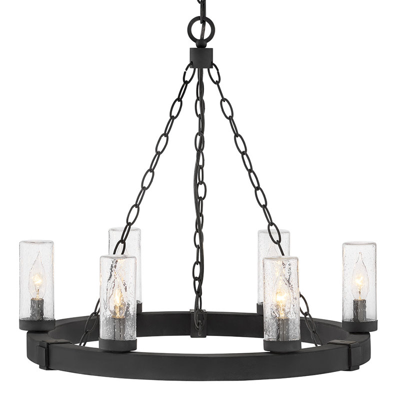 Sawyer Outdoor Chandelier, 23" H x 24" W x 24" D