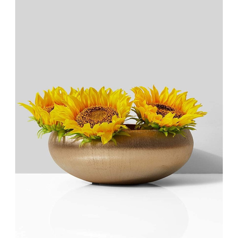Bol décoratif en métal doré