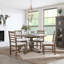 Ladder Back Side Chair in Gray/Beige