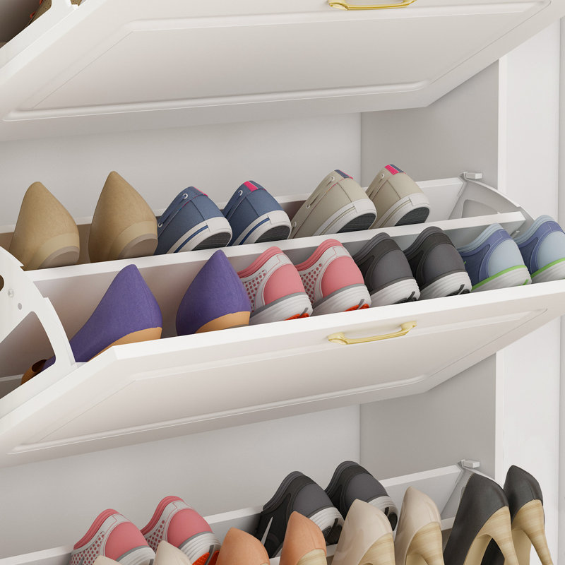 Latitude Run® 30 Pair Shoe Storage Cabinet & Reviews | Wayfair