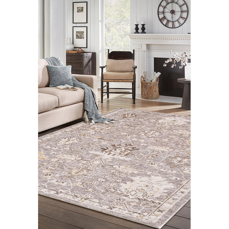 Tapis performance tissé à la machine Mira Allure - taupe - 5 pi x 7 pi 10 po, 5 pi x 7 pi 10 po