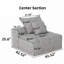 Canapé modulaire modulaire en chenille avec 2 coussins-1151801099