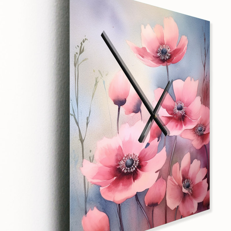 Très grande horloge murale rose, Grand