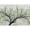 Papier peint arbre avec feuilles vertes sur une brique