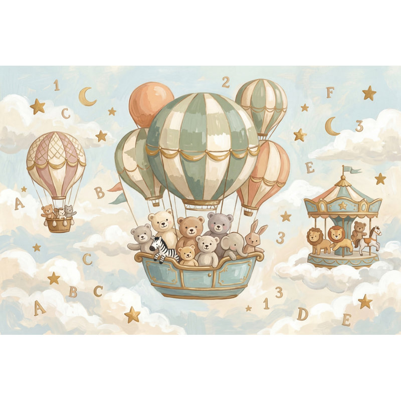 Papier peint vert discret nuages beiges nuages beige, 120 po x 96 po, Peler et coller