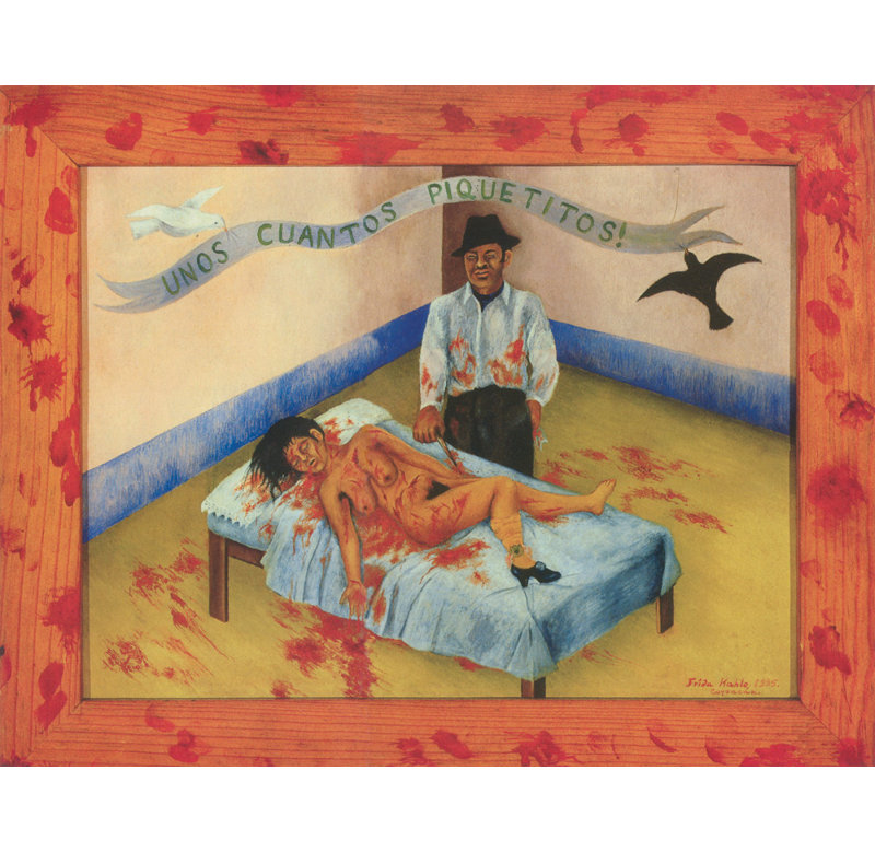 «A Few Small Nips» par Frida Kahlo, toile tendue avec châssis, H 17 po x l 24 po