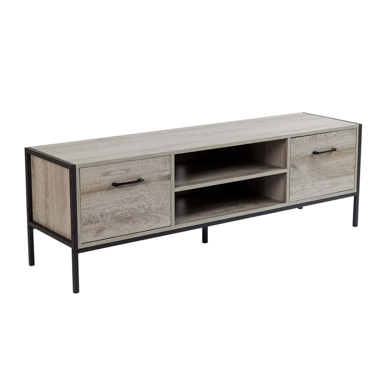 Edythe Unfinished TV Stand for TVs up to 43", Grey Wood