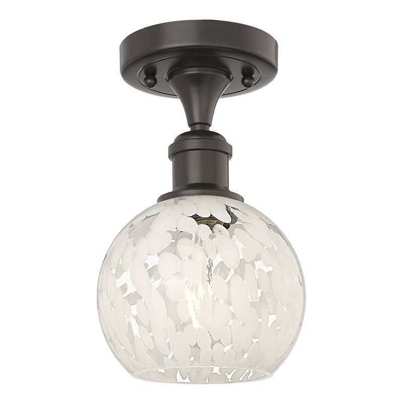Ballston - Adreann - 1 Light Semi-Flush Mount, 9.25" H x 6" W x 6" D, Oil Rubbed Bronze