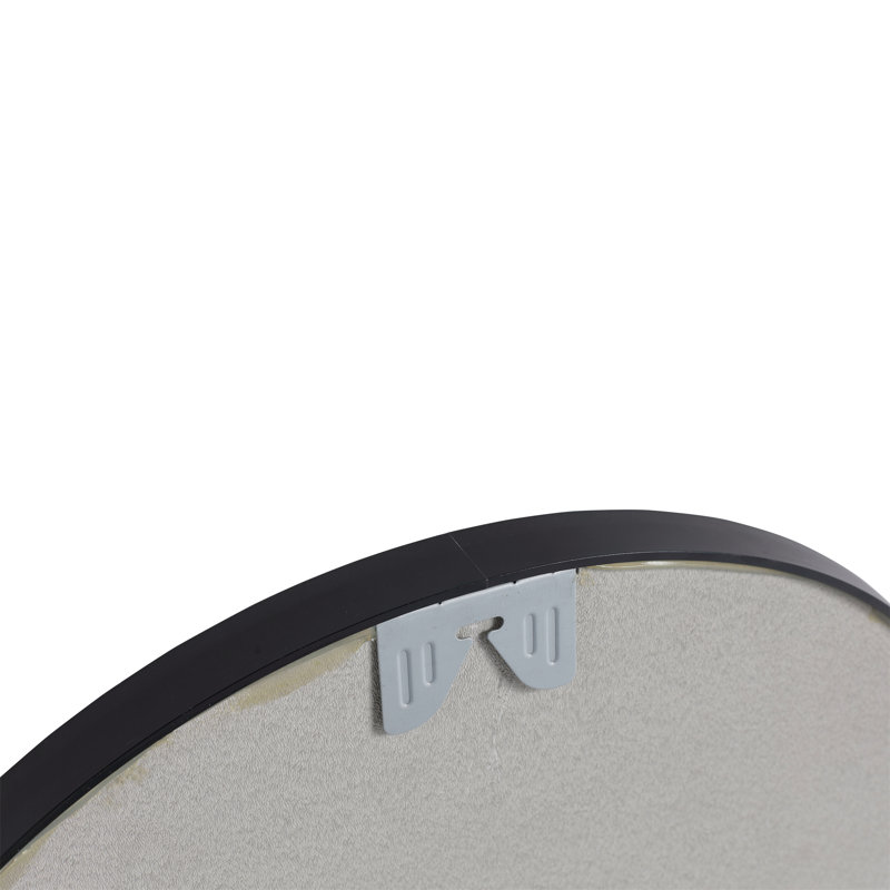 Grand miroir rond rond noir, 24 po x 24 po 